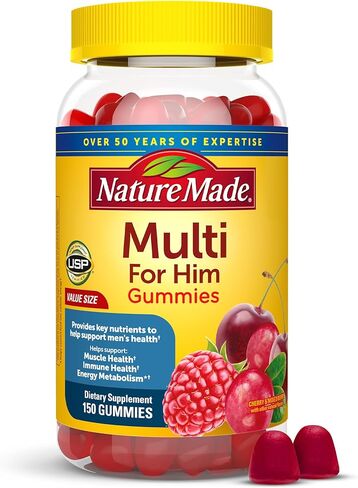 Nature Made Multi for Him, Multivitamin for Men for Energy Metabolism Support, Mens Multivitamins, 150 Gummy Vitamins and Minerals, 75 Day Supply in Saudi Arabia