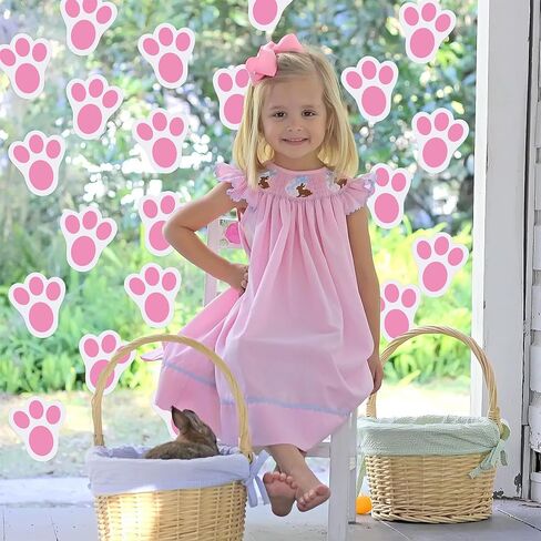 80 قطعة من ملصقات طباعة مخالب أرنب عيد الفصح القابلة للإزالة، ملصقات أقدام أرنب عيد الفصح، ملصقات مطبوعة بمخالب أرنب على شكل مخالب أرنب للمنزل والمكتب والفصول الدراسية وديكورات حفلات عيد الفصح in Kuwait