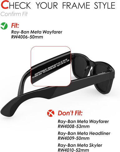 Vonxyz Photochromic Lenses Replacement for Ray-Ban Meta Wayfarer RW4006 | RW4008 | RW4012 50-53 Sunglass - Transition Lens in Saudi Arabia