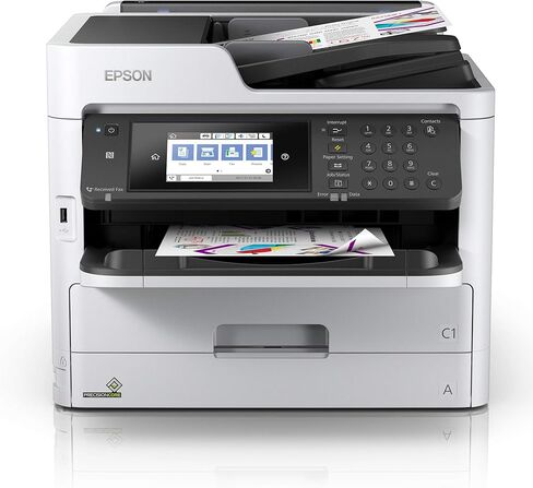 طابعة Epson Workforce Pro WF-C5710 الشبكية متعددة الوظائف، سعة قياسية، فضي in Kuwait