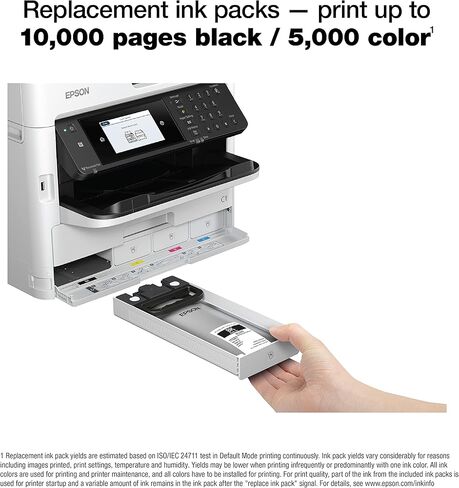 طابعة Epson Workforce Pro WF-C5710 الشبكية متعددة الوظائف، سعة قياسية، فضي in Kuwait