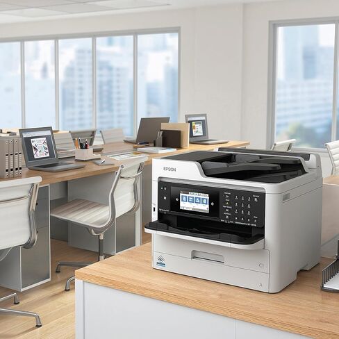طابعة Epson Workforce Pro WF-C5710 الشبكية متعددة الوظائف، سعة قياسية، فضي in Kuwait