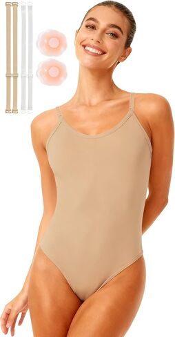 Nude Camisole Dance Undergarment for Girls and Women Seamless Leotard with Adjustable Straps in Saudi Arabia