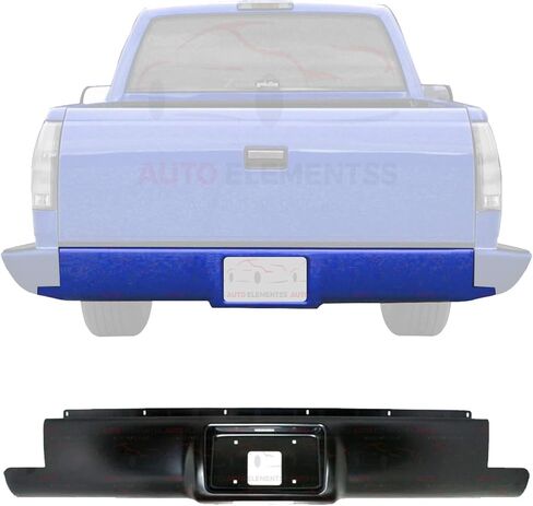Rear Bumper Roll Pan Primed Black Steel Paintable For 1988-1998 Chevrolet GMC C1500 C2500 C3500 K1500 K2500 K3500 Stepside Direct Replacement in Saudi Arabia