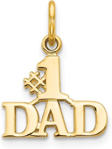 14K Yellow Gold #1 Dad Charm in Saudi Arabia