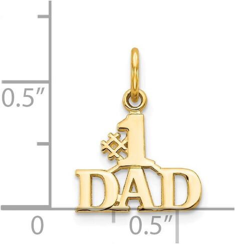 14K Yellow Gold #1 Dad Charm in Saudi Arabia