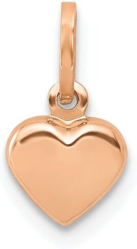 FJC Finejewelers 14 kt Rose Gold Themed Polished 3-D Heart Charm 11 mm x 6 mm in Saudi Arabia