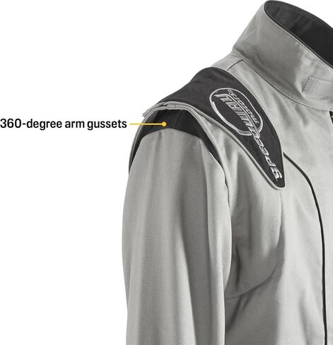 Speedway Double-Layer SFI-5 One-Piece Racing Suit, Grey XL in Saudi Arabia