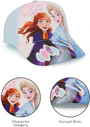 Disney Frozen 2 Elsa & Anna Adjustable Baseball Cap – A Magical Must-Have for Girls (Ages 2-4) Blue in Saudi Arabia
