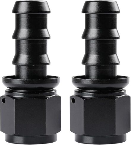 Ucreative 6AN Straight Push Lock Hose Fitting End Black 2PCS in Saudi Arabia
