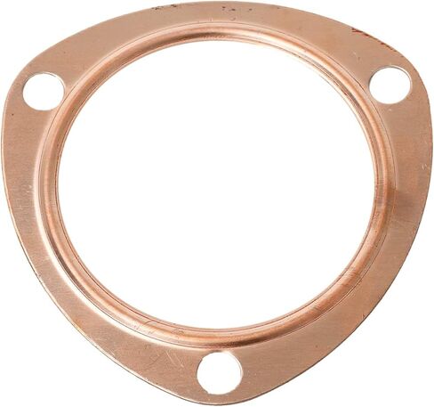 2 PCS 3 Inch Copper Header Exhaust Collector Gaskets, Exhaust Gaskets, Durable, Reusable for SBC BBC 302 350 454 383 Exhaust Gaskets (3 Bolt Pattern) in Saudi Arabia