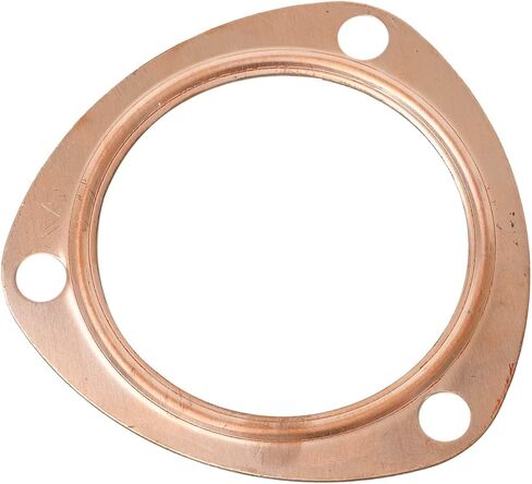 2 PCS 3 Inch Copper Header Exhaust Collector Gaskets, Exhaust Gaskets, Durable, Reusable for SBC BBC 302 350 454 383 Exhaust Gaskets (3 Bolt Pattern) in Saudi Arabia