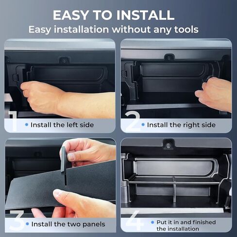 منظم فواصل صندوق القفازات متوافق مع Toyota Tacoma 2024 2025 2026 (الجيل الرابع تاكوما)، الملحقات الداخلية لحجرة صندوق القفازات وفواصل تخزين لـ 2024-2026 Tacoma، أسود in Kuwait