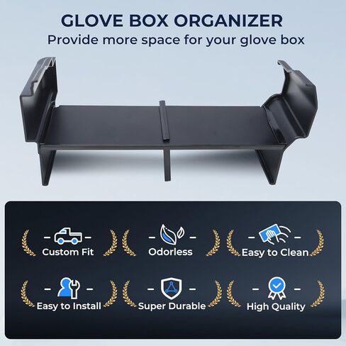 منظم فواصل صندوق القفازات متوافق مع Toyota Tacoma 2024 2025 2026 (الجيل الرابع تاكوما)، الملحقات الداخلية لحجرة صندوق القفازات وفواصل تخزين لـ 2024-2026 Tacoma، أسود in Kuwait