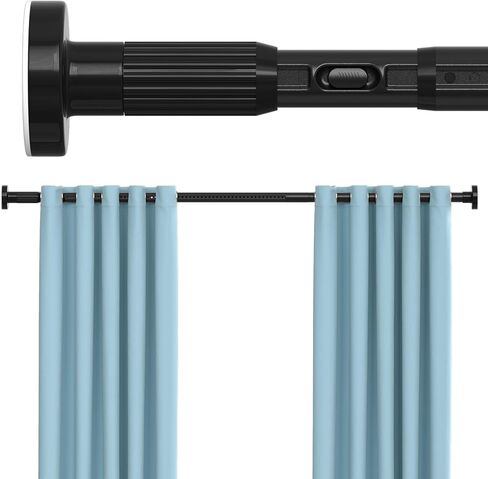 White Tension Curtain Rods 41-146 In Extra Long Outdoor Patio Curtain Rods No Drilling Adjustable Heavy Duty Tension Rods for Windows Bathroom Living Room Curtains, Rod Diameter 1.26In in Kuwait