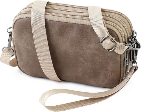 Small Wristlet Wallet for Women, 3-Zip RFID Crossbody Phone Purse in Kuwait