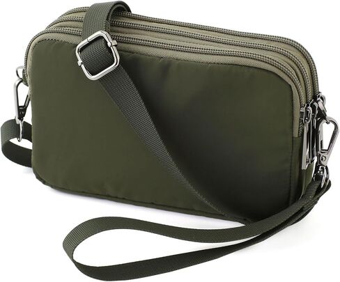 Small Wristlet Wallet for Women, 3-Zip RFID Crossbody Phone Purse in Kuwait