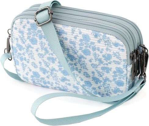 Small Wristlet Wallet for Women, 3-Zip RFID Crossbody Phone Purse in Kuwait