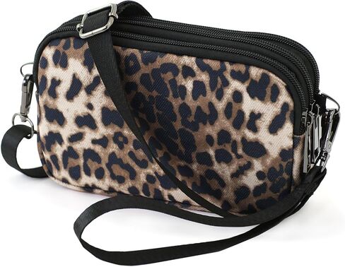 Small Wristlet Wallet for Women, 3-Zip RFID Crossbody Phone Purse in Kuwait