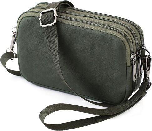 Small Wristlet Wallet for Women, 3-Zip RFID Crossbody Phone Purse in Kuwait