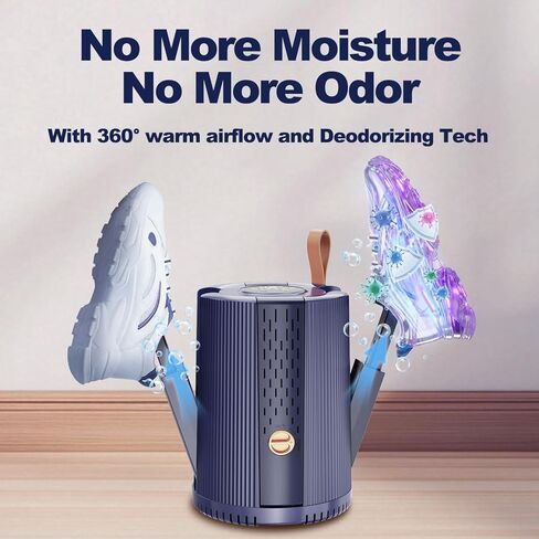 Shoe Dryer Deodorizer Boot Dryer for Work Boots Warmer 118.4°F Constant Temperature Adjustable Extendable Portable Compact for 1-4 Shoes With a Timer for Sneaker Ski, Boot, Glove Blue in Kuwait