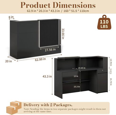 Reception Desk with Counter, Small Front Desk Reception Counter Lockable Drawer, Grille Design Wooden Modern Reception Table for Salon Lobby Office Home Supermarket (White-1) in Saudi Arabia