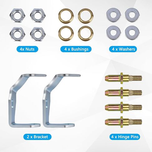 Door Hinge Pin and Bushing Kit Front Driver Side Compatible with 1999-2007 Chevrolet Silverado GMC Sierra Yukon Cadillac Direct Replacement for 38456 6038456 89025539 Fits LH Front Upper Lower in Saudi Arabia
