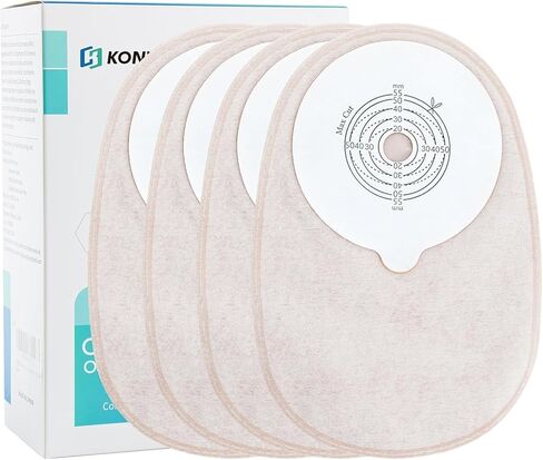 KONWEDA 10PCS Disposable Ostomy Bags, One-Piece Closed Colostomy Pouch for Ileostomy Stoma Care in Saudi Arabia
