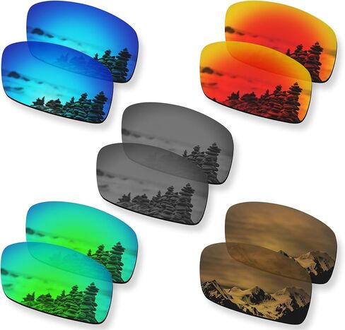 مجموعة SmartVLT مكونة من 5 عدسات بديلة للرجال لنظارات Oakley Square Wire 2 2014 OO4075 حزمة كومبو S02 in Saudi Arabia