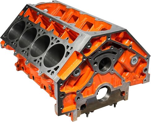 CNC machined Cast Iron Engine Block for LSX 4.000 Bore DH-9.240 6-Bolt Orange in Saudi Arabia