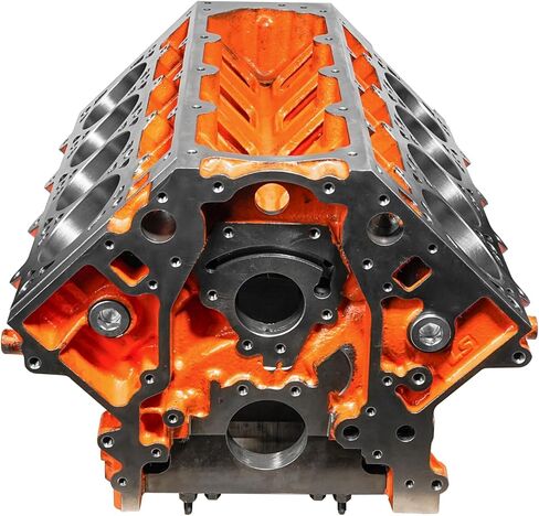 CNC machined Cast Iron Engine Block for LSX 4.000 Bore DH-9.240 6-Bolt Orange in Saudi Arabia