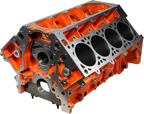 CNC machined Cast Iron Engine Block for LSX 4.000 Bore DH-9.240 6-Bolt Orange in Saudi Arabia