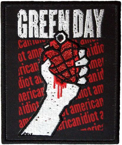 كرر نص Green Day American Idiot Text مقاس رقعة منسوجة قياسية مقاس واحد in Kuwait