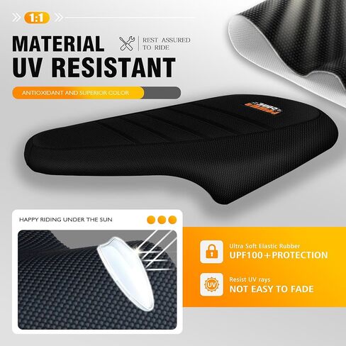 Electric Bike Seat Cover Compatible with Ridstar Q20 E Bike Non-Slip Anti-UV (All Black) in Saudi Arabia