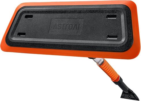 AstroAI 47.2 Inch 2-in-1 Snow Brush for Car Snow Broom and Detachable Ice Scraper with Non-Abrasive Silicone Head for Cars, Trucks, SUVs（Orange-Black） in Saudi Arabia