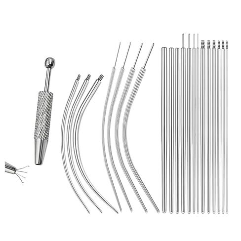21 قطعة أداة ثقب الكرة المستدقة لتغيير المجوهرات، 12 جرام 14 جرام 16 جرام 18 جرام 20 جرام ثقب مستدق - طبي من الفولاذ المقاوم للصدأ 316L، أداة تغيير الثقب للأذن والأنف واللسان والشفة وحلمة السرة in Kuwait