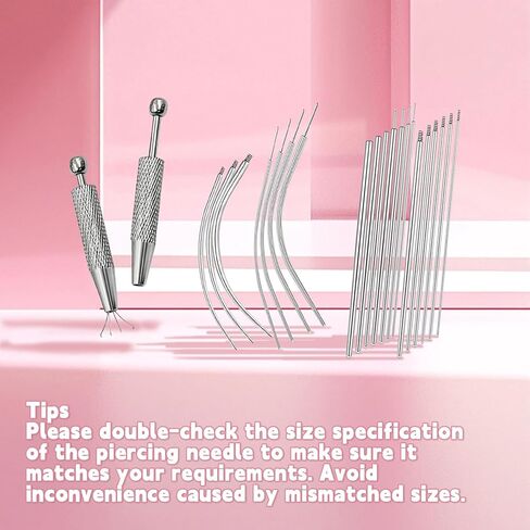 21 قطعة أداة ثقب الكرة المستدقة لتغيير المجوهرات، 12 جرام 14 جرام 16 جرام 18 جرام 20 جرام ثقب مستدق - طبي من الفولاذ المقاوم للصدأ 316L، أداة تغيير الثقب للأذن والأنف واللسان والشفة وحلمة السرة in Kuwait