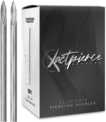 Piercing Needles – Professional Body, Nose & Ear Piercing Needles, US Silicone Coated Japanese 304 Surgical Steel, Tri‑Bevel Hollow, Individually Sterilized in Saudi Arabia