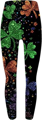 St Patricks Day Plus Size Leggings for Women Soft Running Workout Ladies Tights Womens Stretchy Yoga Pants for Party in Saudi Arabia
