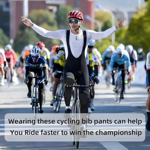 YKYWBIKE Winter Men's Cycling Bib Pants Tights with Pad Warm Cycling Bib Trousers Thermal Fleece Mountain Bike Pants ﻿Insulated Riding Bicycle in Saudi Arabia