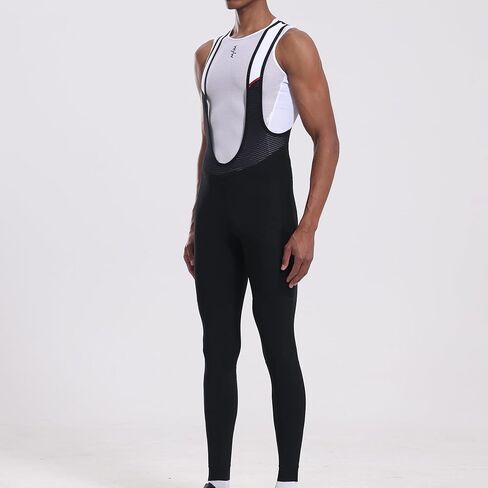 YKYWBIKE Winter Men's Cycling Bib Pants Tights with Pad Warm Cycling Bib Trousers Thermal Fleece Mountain Bike Pants ﻿Insulated Riding Bicycle in Saudi Arabia