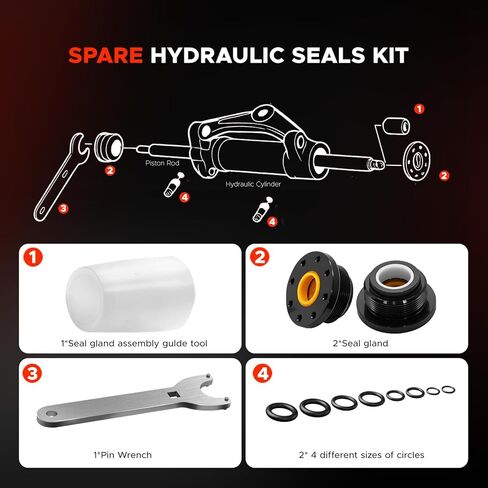 HC5345 Seal Kit Fit for Seastar Front Mount Hydraulic Steering Cylinder, Compatible with HC5340, HC5341, HC5342, HC5343, HC5344, HC5345,HC6750, HC6751 in Saudi Arabia