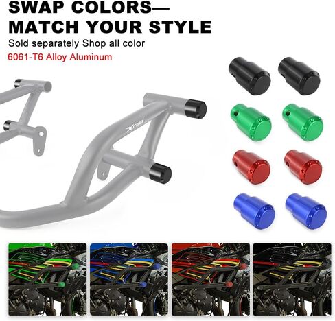 Xitomer مناسب لقفص تحطم Ninja ZX6R متوافق مع Ninja ZX 6R ZX-6R 2009-2025 ZX-6R قضيب حماية المحرك من الصدمات، قضيب السباق، قفص حيلة الطريق السريع in Kuwait