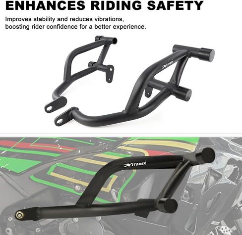 Xitomer مناسب لقفص تحطم Ninja ZX6R متوافق مع Ninja ZX 6R ZX-6R 2009-2025 ZX-6R قضيب حماية المحرك من الصدمات، قضيب السباق، قفص حيلة الطريق السريع in Kuwait