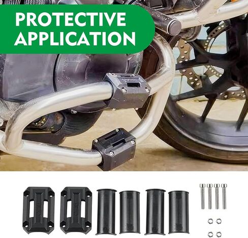 2 PCS Motorcycle Engine Guard Bumper Block, 22/25/28mm Nylon Crash Bar Slider Decor, Motorcycle Bumper Pole Protection Blocks, Universal Anti-Scratch Drop Frame Guard for Most Motorcycles in Kuwait