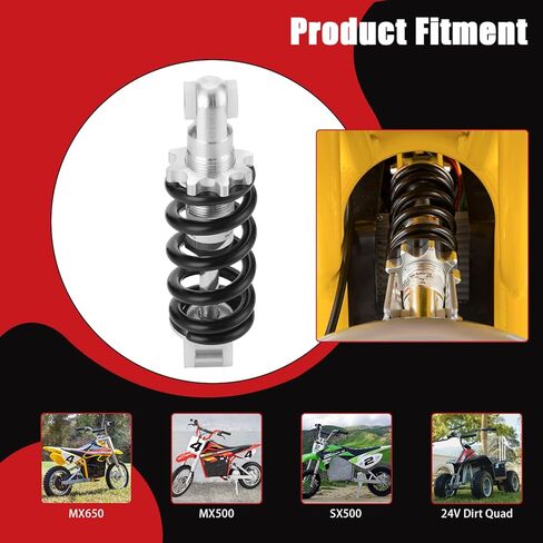 KAMIER Rear Shock Absorber Suspension 170mm Replacement for Razor MX650 MX500 SX500 Mcgrath Dirt Rocket Bike 24V Dirt Quad 4 Wheeler ATV Kids Electric Motocross Off Road Pit Dirt Bike Parts in Saudi Arabia
