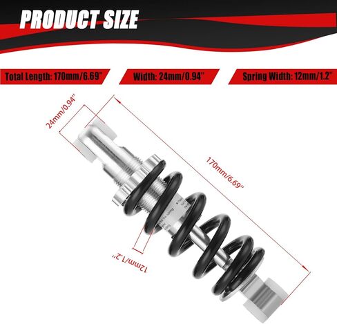 KAMIER Rear Shock Absorber Suspension 170mm Replacement for Razor MX650 MX500 SX500 Mcgrath Dirt Rocket Bike 24V Dirt Quad 4 Wheeler ATV Kids Electric Motocross Off Road Pit Dirt Bike Parts in Saudi Arabia