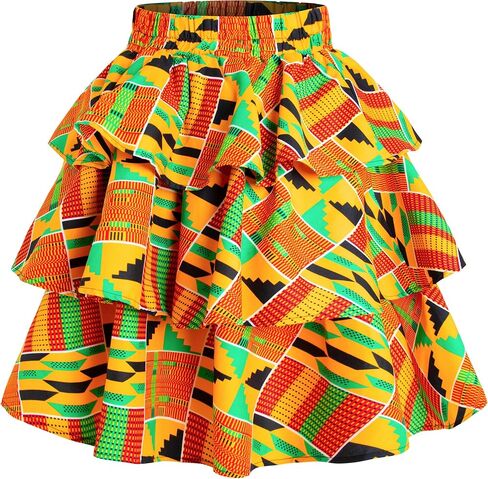 تنورة HongyuAmy النسائية ذات الطباعة الأفريقية، تنانير أنقرة، ملابس Dashiki in Kuwait