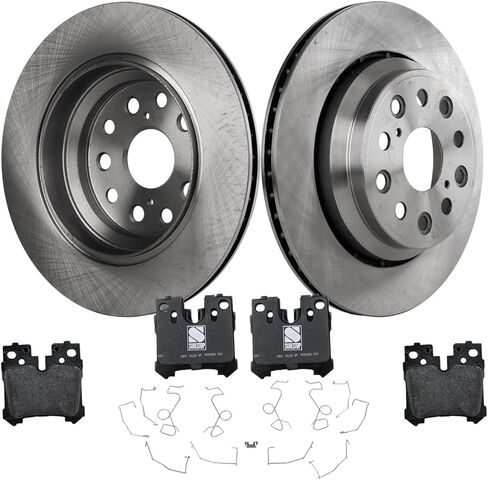 Replacement Rear Brake Disc Rotors and Pads Kit fits Lexus LS460 2007-2009 4.6L V8 (Except Touring Package) in Saudi Arabia