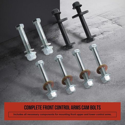 Front Control Arms Cam Bolts Fit for Dodge Ram 1500 2000-2001 2500 3500 2000-2002 Zinc Steel Cam Bolts M12x1.75 with Washers and Nuts in Kuwait